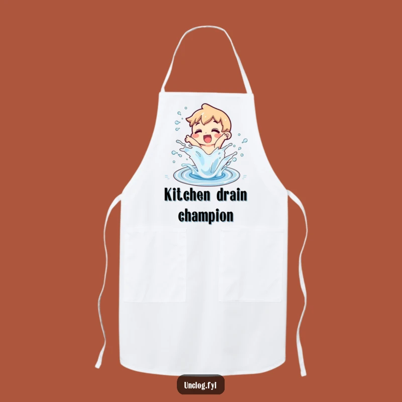 Funny Unclogged Drain Apron - Splash Guard for Plumbers, Ideal Funny Kitchen Gift