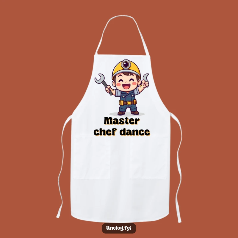Funny Victory Wrench Dance Apron - Kitchen Triumph Funny Tool Design