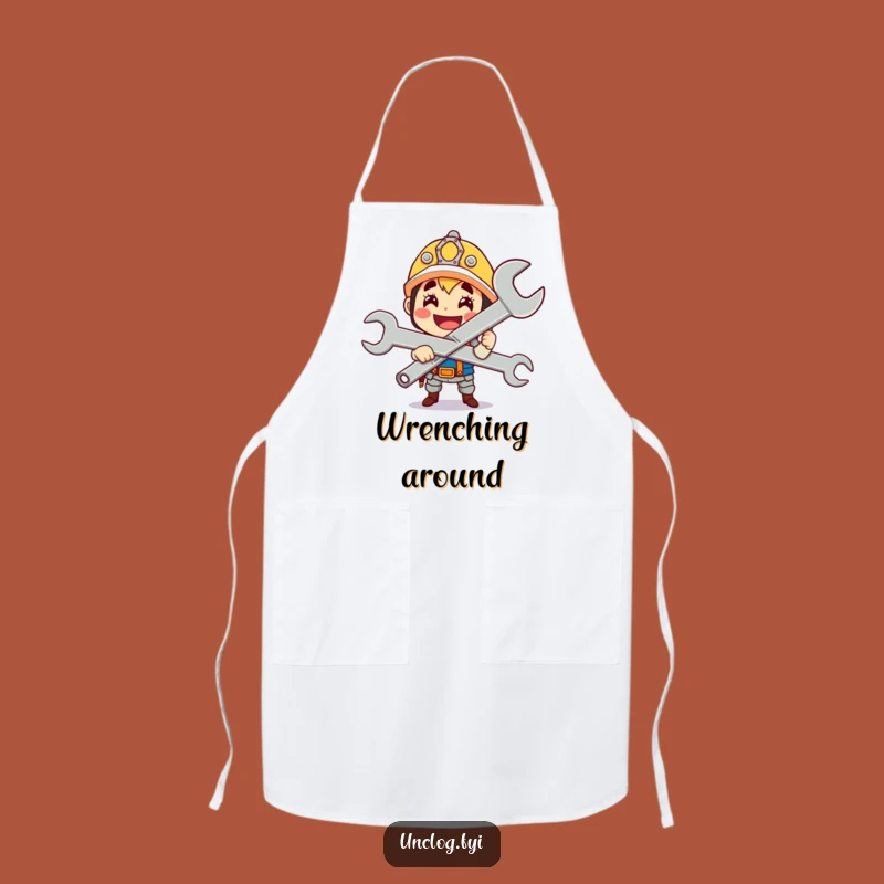 Funny Wrench Master Apron: Cook and Fix with This Proud Character