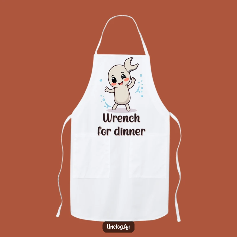 Funny Pipe Wrench Dancer Apron: Playful Kitchen Moves, Perfect Humorous Gift
