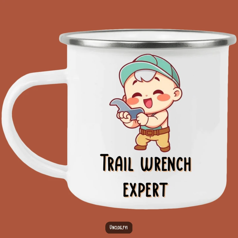 Funny Camping Mug - Kawaii Wrench Character: Adventure Fuel Gift