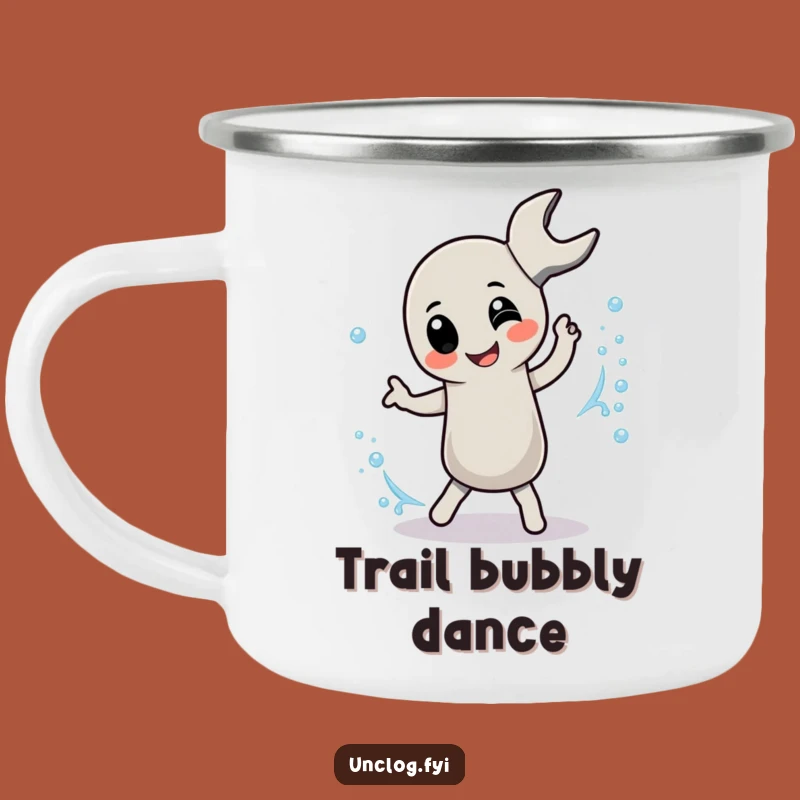 Funny Pipe Wrench Dancer Camping Mug: Outdoor Grooves, Perfect Humorous Gift