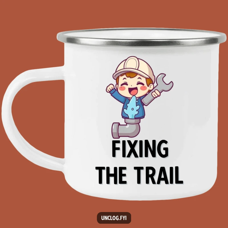 Funny Plumber Camping Mug - Durable & Amusing for Outdoor Fixes