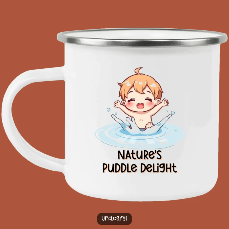 Funny Puddle Splash Camping Mug: Adventure Clean Water Joy, Ideal Funny Gift