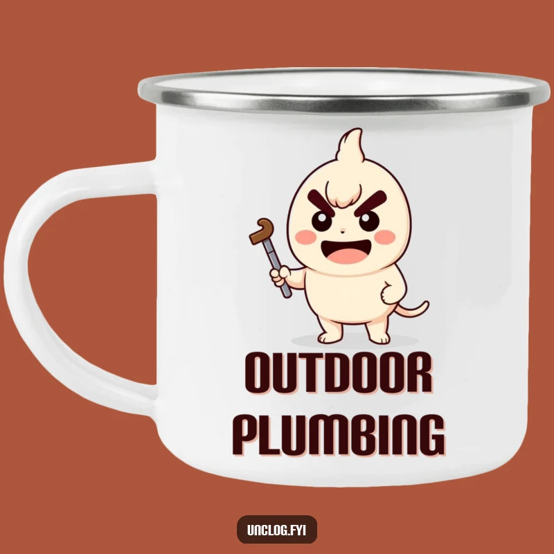 Funny Camping Mug - Kawaii Plunger Character: Adventure Fixer Gift
