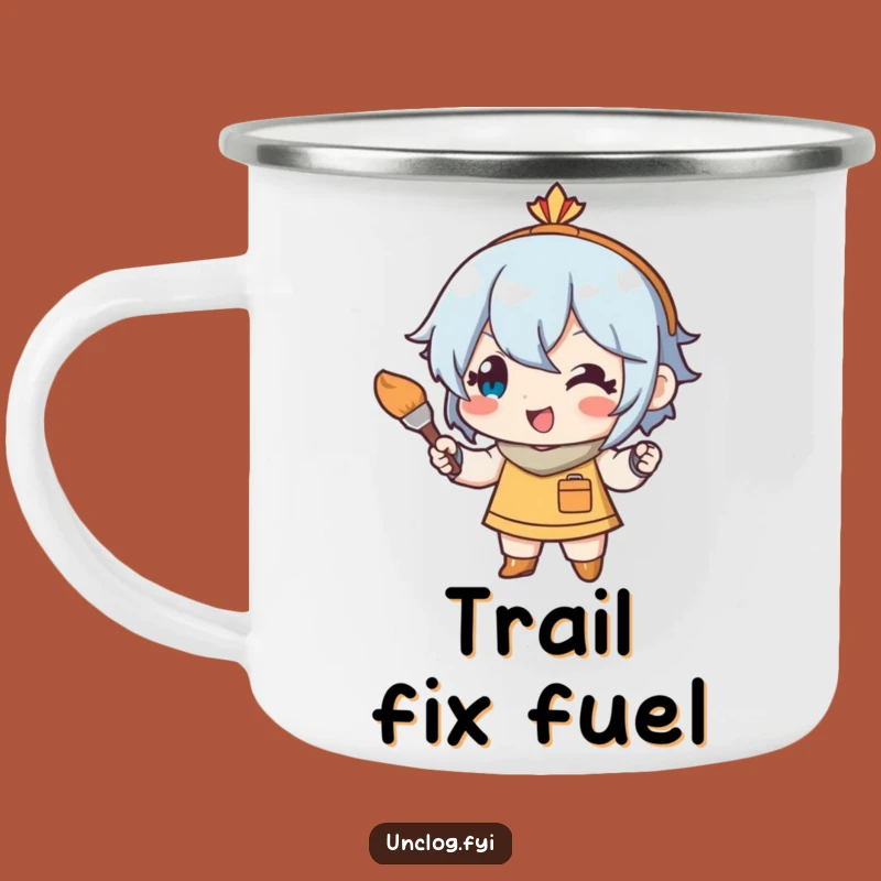 Funny Touch-Up Artist Camping Mug: Artful Sips Outdoors, Perfect Humorous Gift