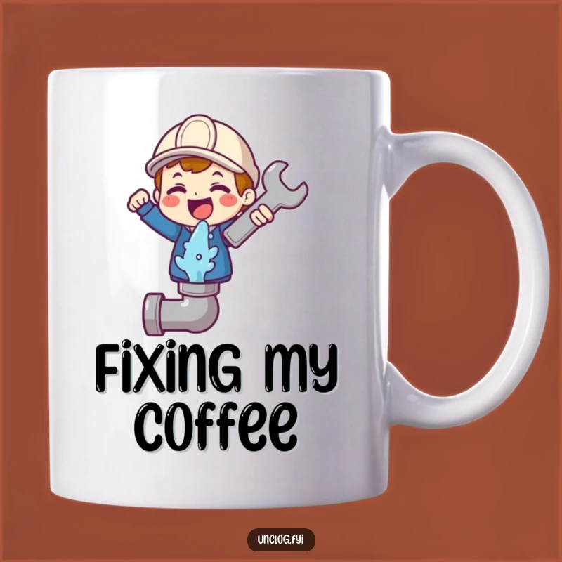 Funny Plumber Monkey Mug - Cute & Joyful Wrench Action Gift