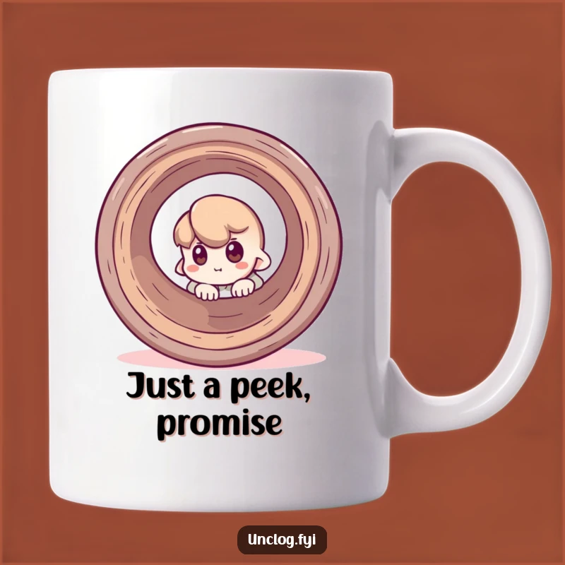 Funny Curious Peeking Pipe Mug: A Hilarious Gift for the Inquisitive Soul!