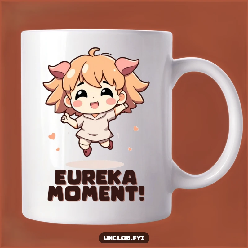 Funny Eureka Moment Mug: Energetic Character Solving Problems Gift