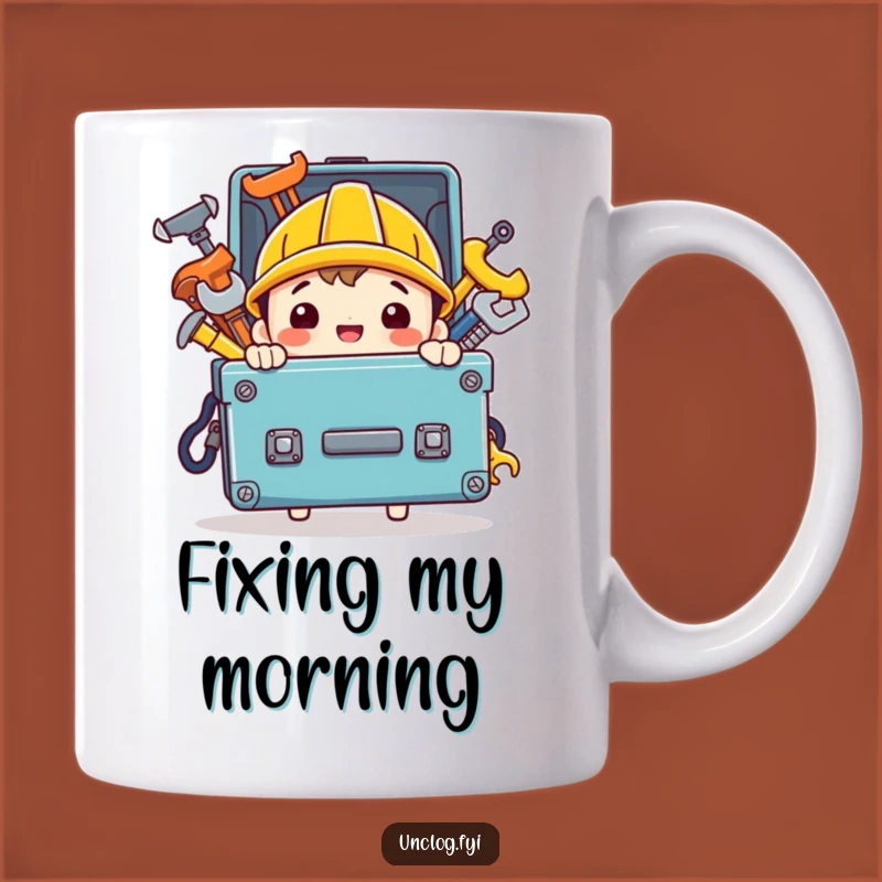 Funny Handy Character Mug: Toolbox Gift for DIY Enthusiasts