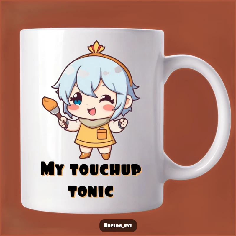 Funny Touch-Up Artist Mug: Adorable Character Making Art, Perfect Humorous Gift