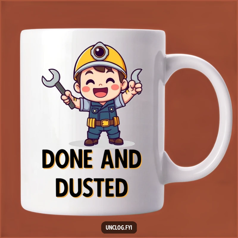 Funny Victory Wrench Dance Mug - Handyman Celebration Funny Gift Idea