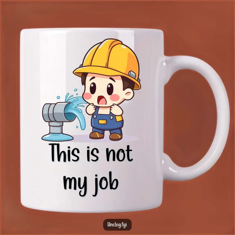 Funny Plumber Surprise Mug: Hilarious Water Pipe Mishap, Perfect Gift for a Laugh!