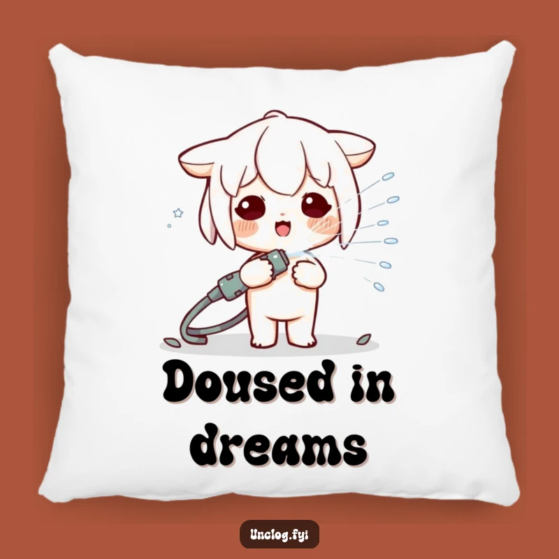 Funny Kawaii Character Pillow - Cozy Comfort & Playful Hose Spray Gift