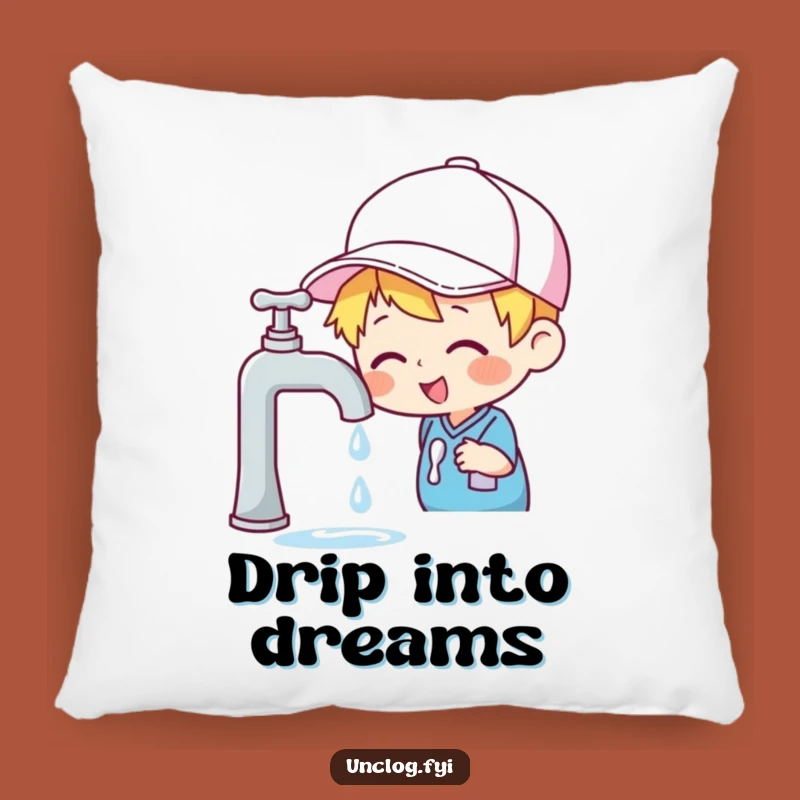 Funny Faucet Pillow - Cheerful Inspector Accent for Cozy Humor