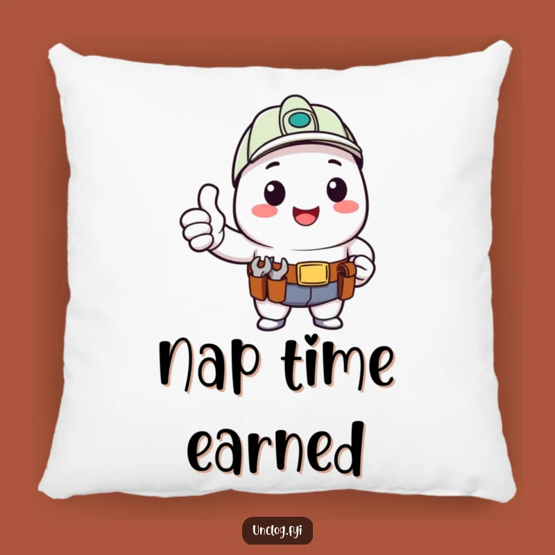 Funny Pillow - Kawaii Thumbs Up Character: Comfy & Cheerful Decor Gift