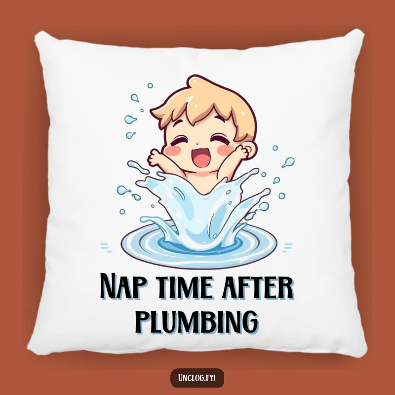 Funny Unclogged Drain Pillow - Relief Splash Cushion, Perfect Cozy Funny Gift