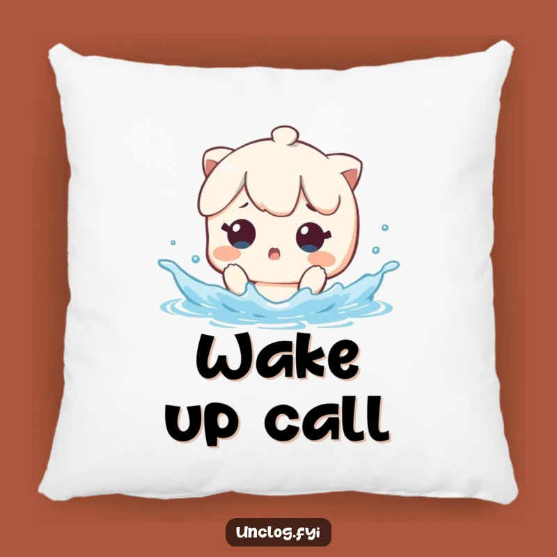 Funny Pillow - Kawaii Splash Surprise: Comfy, Cute, & Humorous Decor
