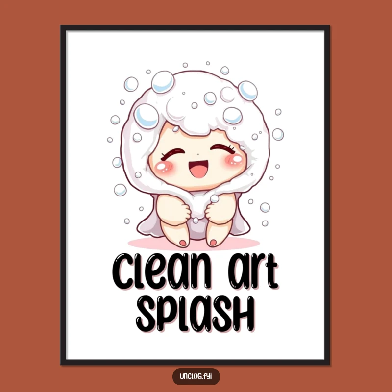 Funny Bubble Character Digital Art - Adorable Giggle Illustration, Instant Hilarious Wall Decor Gift!