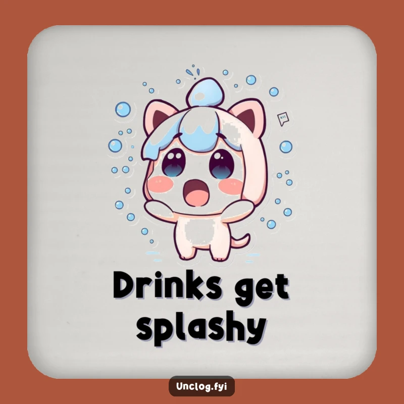 Funny Kawaii Splash Coaster - Hilarious Surprise Drink Protector