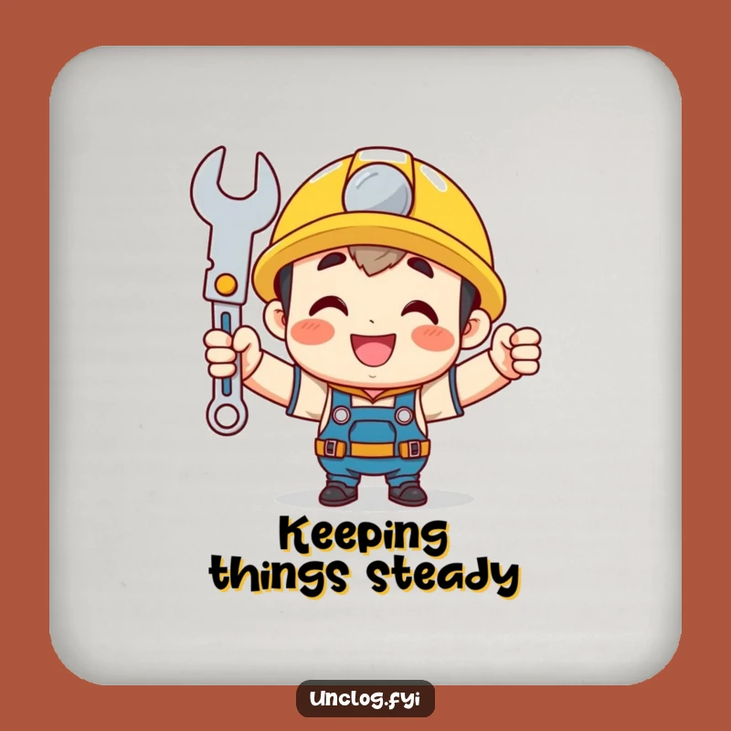 Funny Mechanic Coasters - Proud Wrench Holder Set, Hilarious Decor for DIY Homes