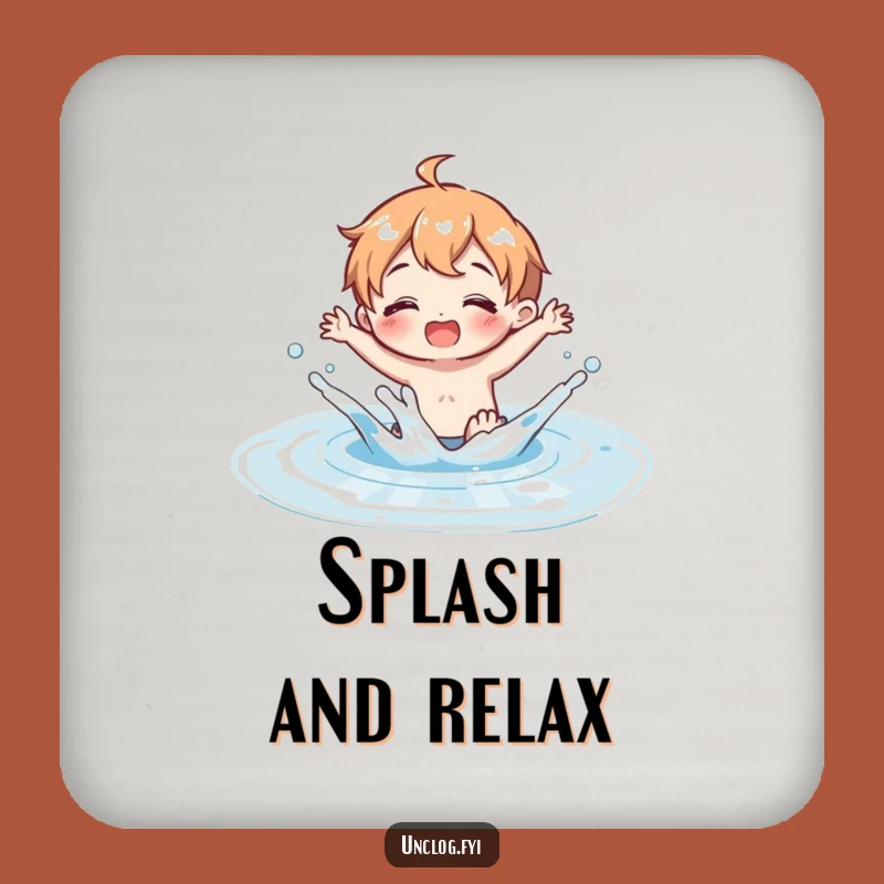 Funny Puddle Splash Coaster: Protect Surfaces with Clean Water Fun, Cute Funny Gift
