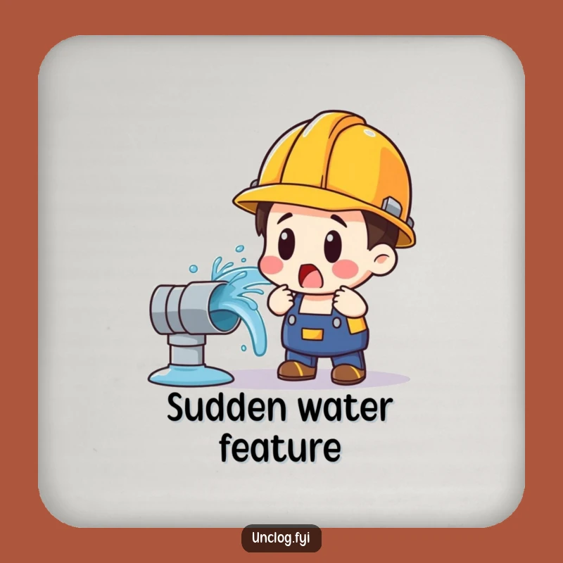 Funny Water Pipe Coaster: Plumber Surprise Protection, Protect Surfaces with Humor, Gift!