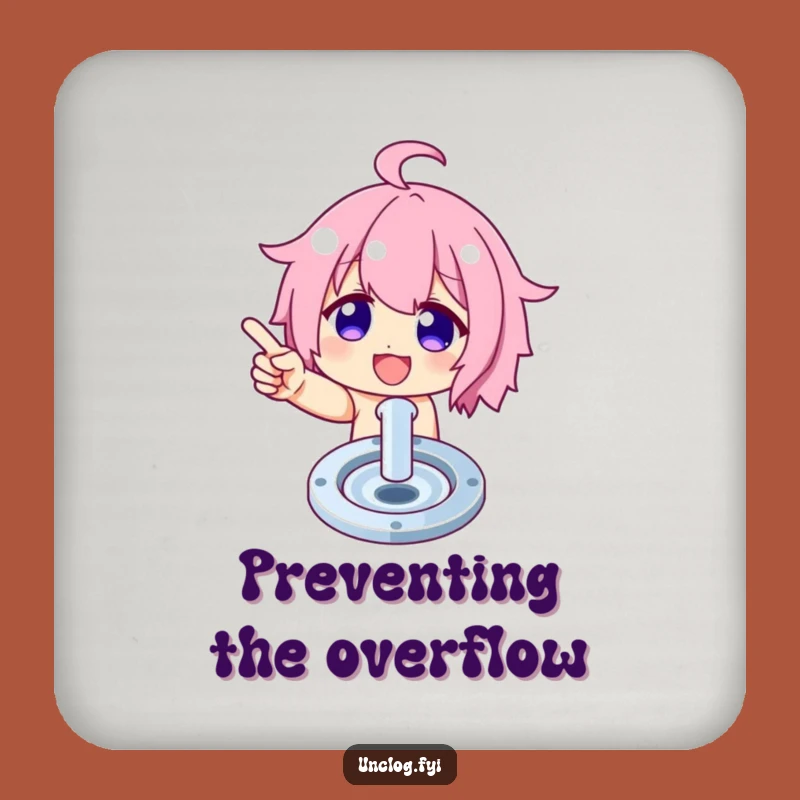 Funny Cleaning Coaster: Clean Drain Pride - Protect Surfaces Humorously