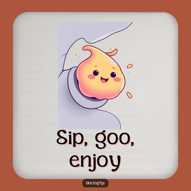 Funny Goo Blob Coaster: Colorful Protection, Humorous Table Accent