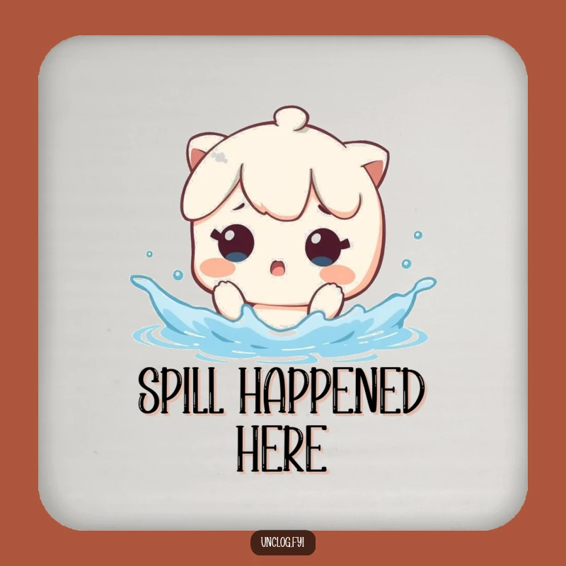 Funny Coasters (Set of 4) - Kawaii Splash Surprise Protection, Gift