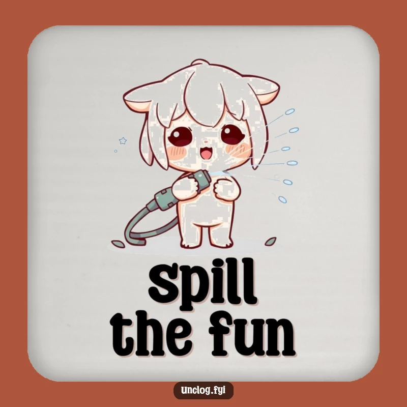 Funny Kawaii Hose Hero Coaster - Protect Surfaces Playfully! Gift