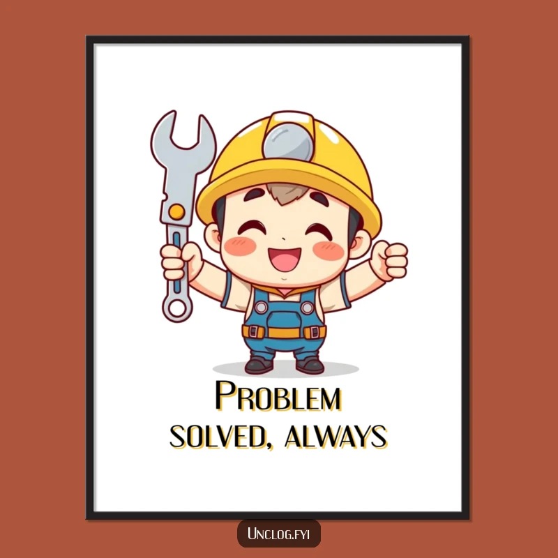 Funny Mechanic Poster - Proud Wrench Holder Art, Hilarious Decor for Workshops