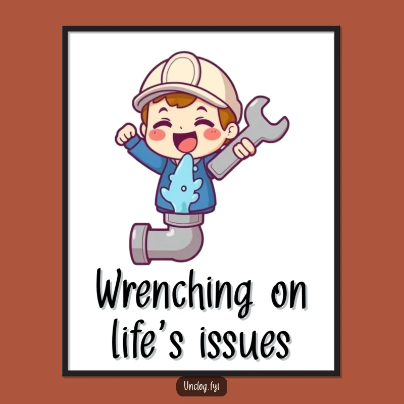 Free Printable Wall Art: Wrench Fix Fun - Funny Downloadable Decor