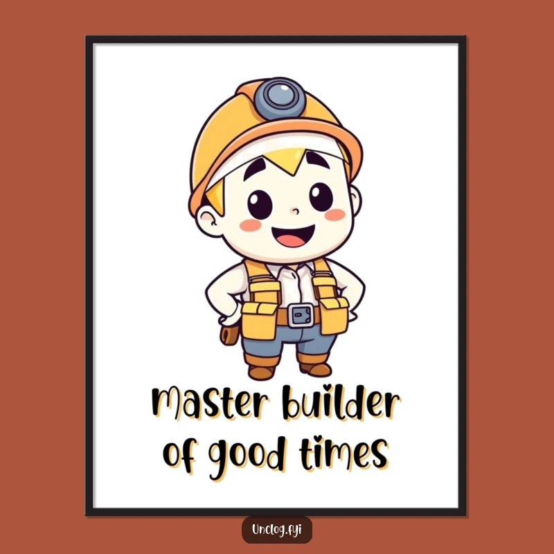 Funny Free Printable Wall Art: Confident Plumber Character DIY Downloadable