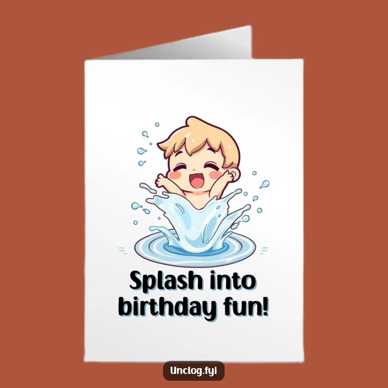 Free Printable Birthday Card: Unclogged Drain Fun - Hilarious Downloadable Greeting