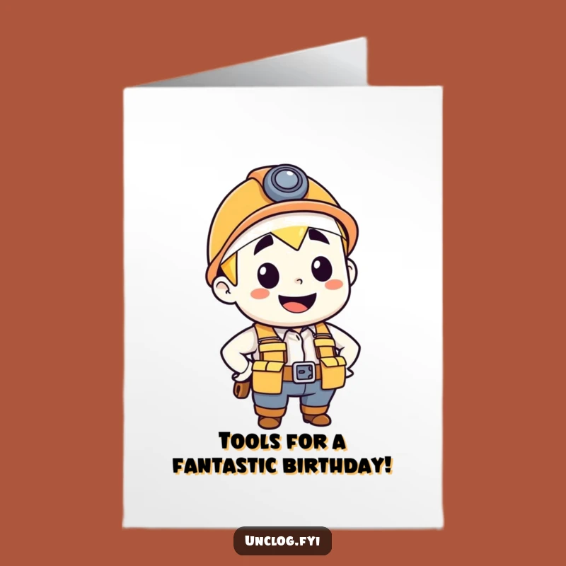 Free Printable Birthday Card: Funny Plumber Character DIY Downloadable Gift