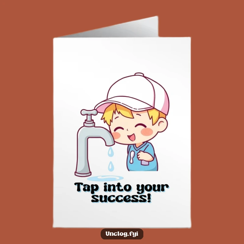 Free Printable Congrats Card: Dripping Faucet Fix - Funny Downloadable Gift