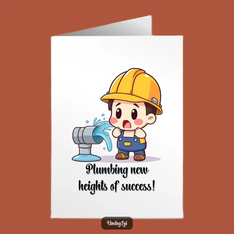 Free Printable Congratulation Card: Water Pipe Mishap for Hilarious Wins