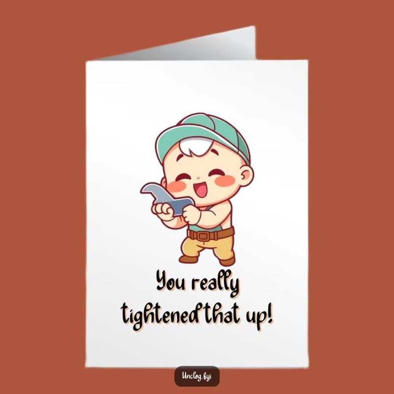 Free Printable Kawaii Plumber Congrats Card - Funny Wrench Success DIY Gift