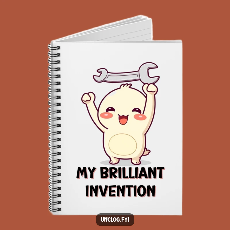 Funny Kawaii Wrench Notebook - Joyful Character Tool Humor Journal