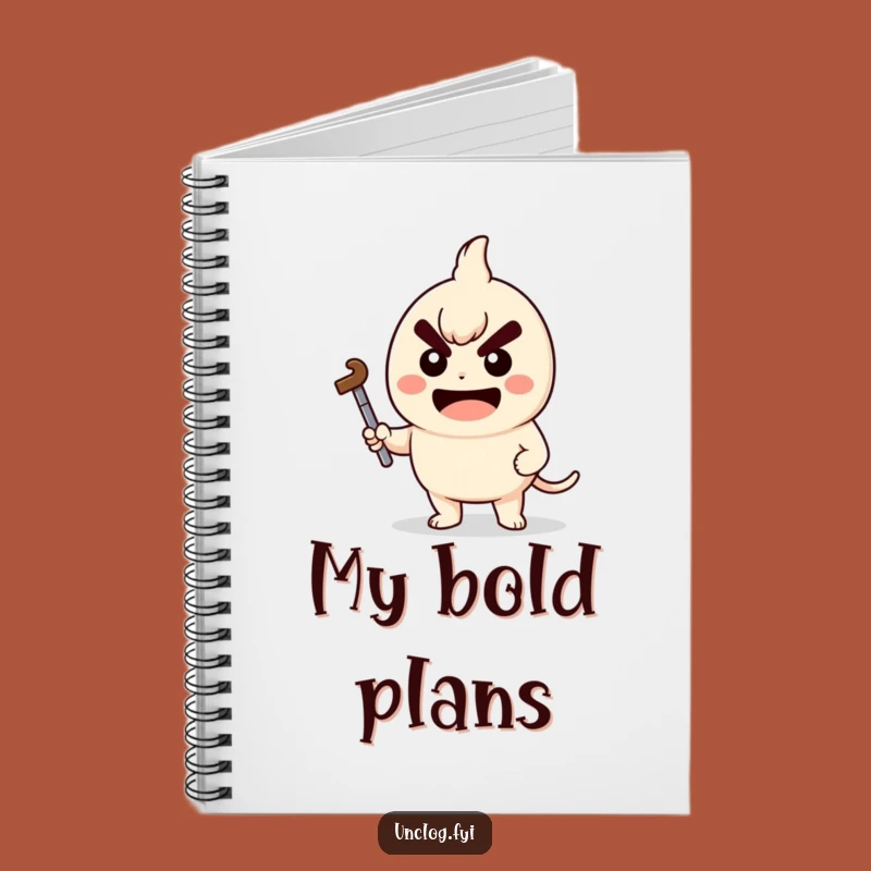 Funny Notebook - Kawaii Plunger Character: Jot Down Determined Notes