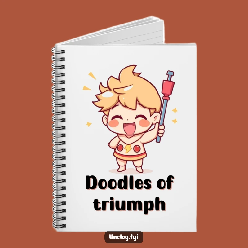 Funny Plunger Success Notebook: Triumphant Character's Notes, Ideal Funny Gift