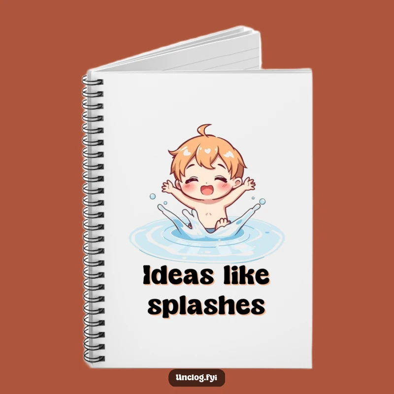 Funny Puddle Splash Notebook: Jot Down Joyful Clean Water Ideas, Great Funny Gift