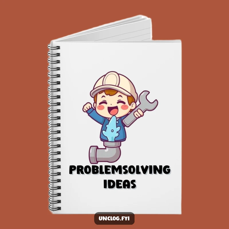 Funny Repair Notebook - Cute Character Wrench Journal for Ideas