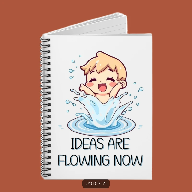 Funny Unclogged Drain Notebook - Splash Notes for Clear Ideas, Best Plumbing Gift