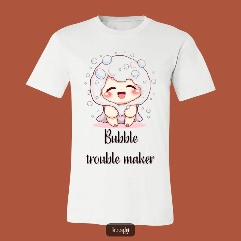 Funny Bubble Character T-Shirt - Adorable Giggle Tee, Hilarious Comfort Gift!