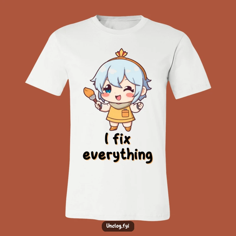 Funny Touch-Up Artist T-Shirt: Cute Character Painting, Ideal Humorous Gift