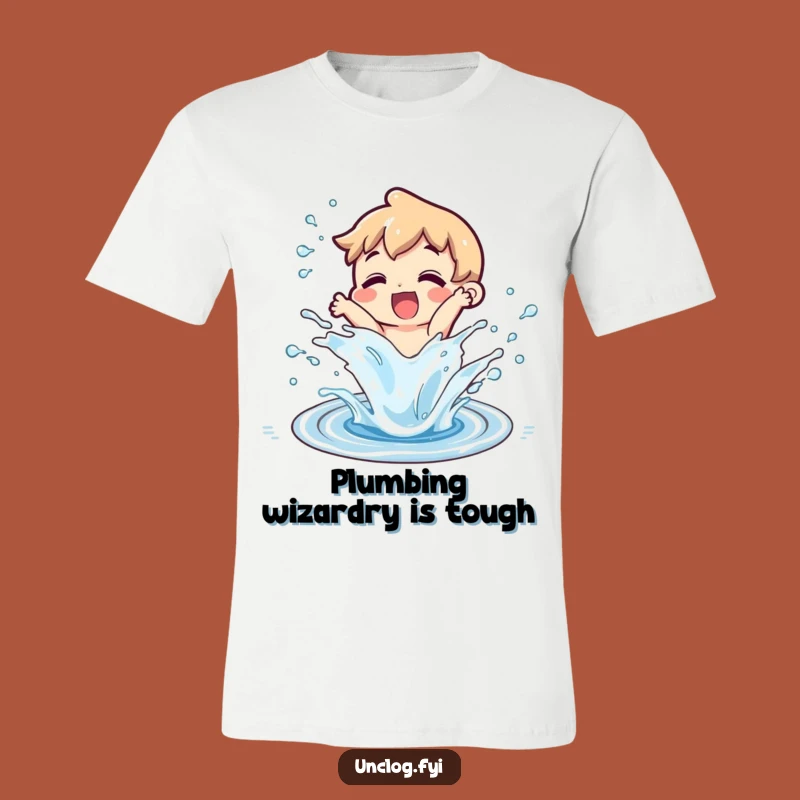 Funny Unclogged Drain T-Shirt - Splash Relief Tee, Ideal Plumbing Humor Gift