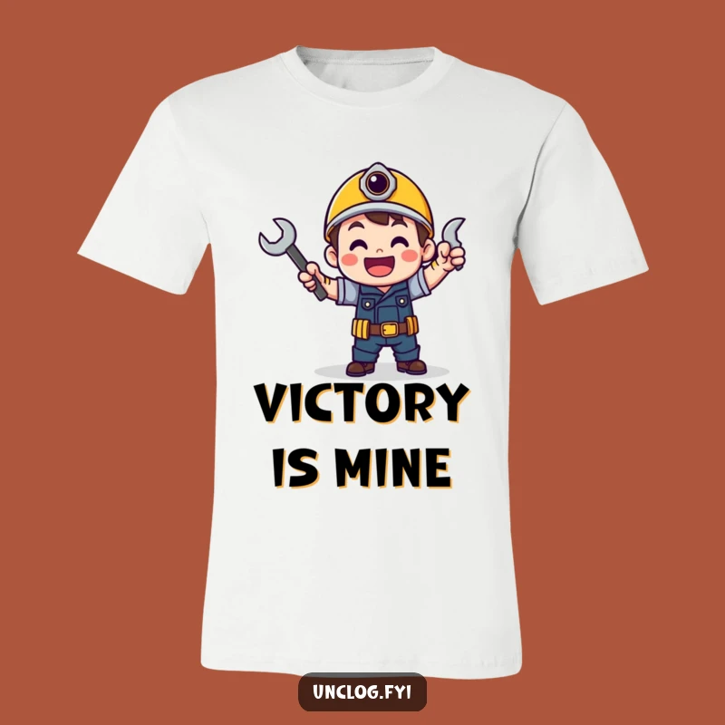 Funny Victory Wrench Dance T-Shirt - Handyman Celebration Funny Gift Tee