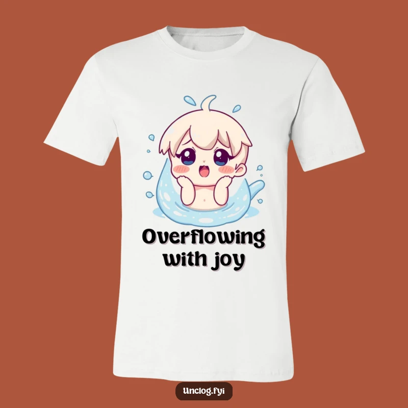 Funny Overflow T-Shirt - Surprised Character for Hilarious Moments